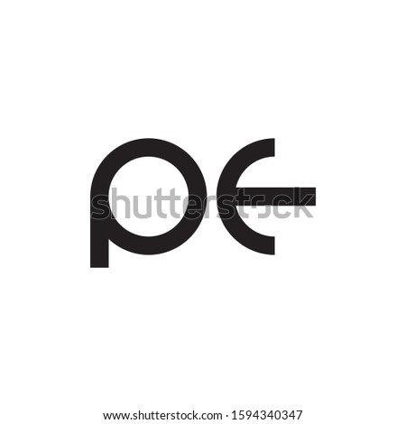 PE initial letter logo template vector icon design