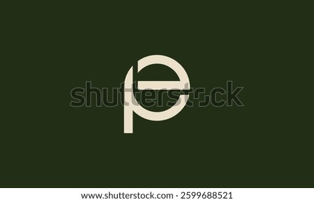 Pe Initials Letter Vector Logo Design