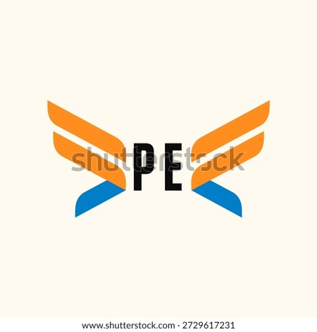 PE Initials Logo Business Template Vector icon