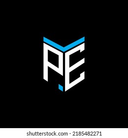PE letter logo creative design with vector graphic