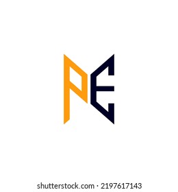 PE letter logo creative design with vector graphic, PE simple and modern logo.