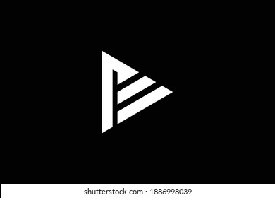 PE letter logo design on luxury background. EP monogram initials letter logo concept. PE icon design. EP elegant and Professional white color letter icon design on black background. 