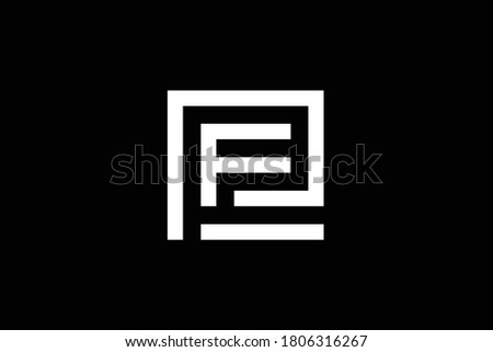PE letter logo design on luxury background. EP monogram initials letter logo concept. PE icon design. EP elegant and Professional white color letter icon design on black background. P E EP PE