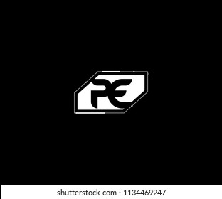 PE Logo Design Template