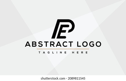 PE logo design template vector illustration