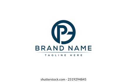 PE logo Design Template Vector Graphic Branding Element