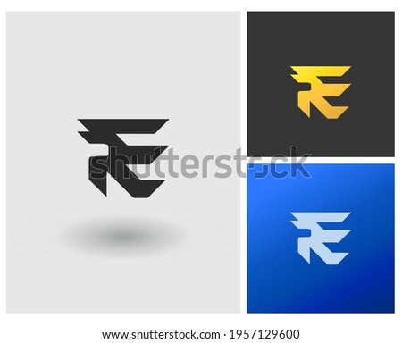 PE logo vector clean modern elegant in luxury gradient simple for digital apps template set design