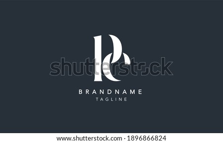 PE Lowercase Letter Initial Icon Logo Design Vector Illustration