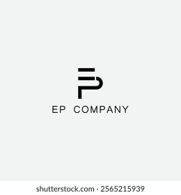 PE monogram initials letter logo concept. EP icon design. elegant and Professional.