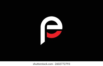 Pe monogram vector logo design