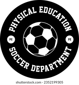 PE Physical Education Football Soccer Sports Uniform Label Logo Template Sign Vector EPS PNG Transparent No Background Clip Art Vector EPS PNG