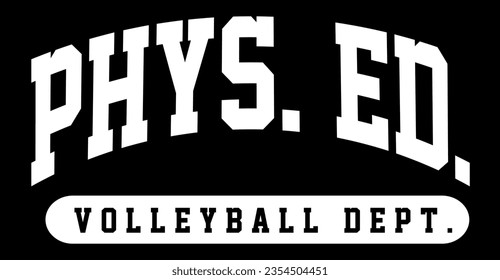 PE Physical Education Volleyball Soccer Sports Uniform Label Logo Template Sign Vector EPS PNG Transparent No Background Clip Art Vector EPS PNG