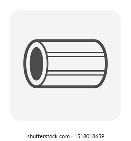 Pe pipe material for construction work vector icon design for pe pipe graphic design element work.