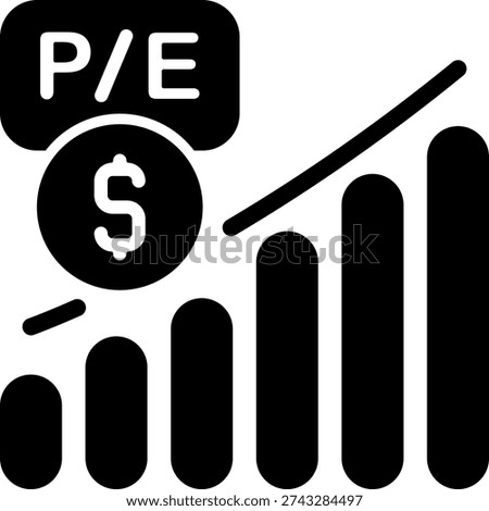 PE Ratio Black Icon Design