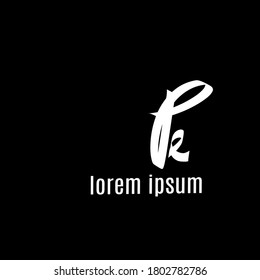 Pe-Tagline Initiales Logo für Handschrift, Vektorsymbol