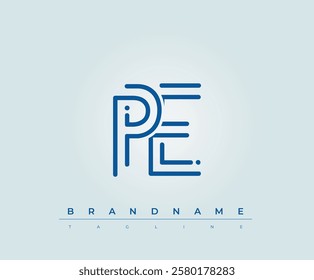 PE Technology Letter Logo Template. This tech letter logo is a graphic mark that uses letters to represent a technology company.