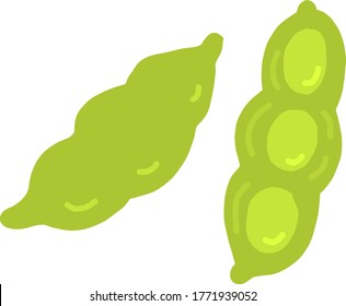 pea beans flat vector icon illustration