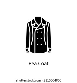 Pea Coat Icon In Vector. Logotype