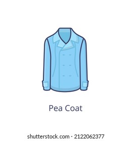 Pea Coat Icon In Vector. Logotype