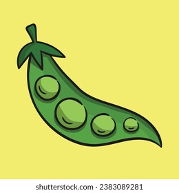 pea. Concept isolated. Flat cartoon style vector