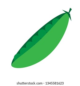 pea flat illustration on white