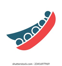 Pea Glyph Two Color Icon For Personal And Commercial Use.
