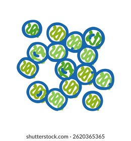 pea grain healthy doodle icon sketch vector. pea grain healthy sign. isolated symbol illustration