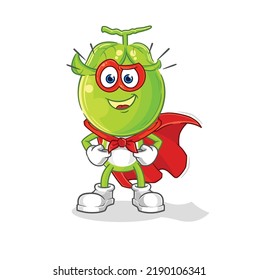 the pea head heroes vector. cartoon character