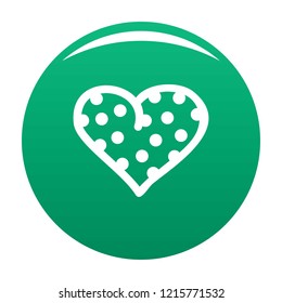 Pea heart icon. Simple illustration of pea heart vector icon for any design green