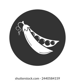 Pea icon in modern flat style vector sign