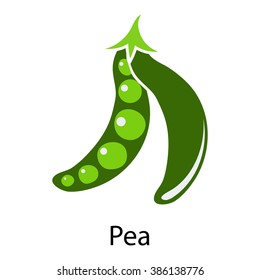 Pea icon on white background. Vector illustration.