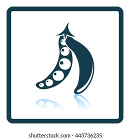 Pea icon. Shadow reflection design. Vector illustration.