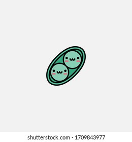 pea icon vector illustrator sign