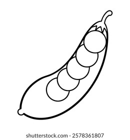 pea of a line art vector