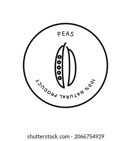 Pea Line Icon In Simple Style. Natural Product. Vector sign in a simple style isolated on a white background.