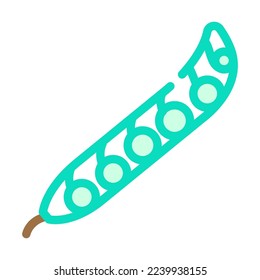 pea plant healthy color icon vector. pea plant healthy sign. isolated symbol illustration