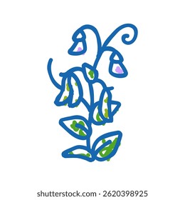 pea plant healthy doodle icon sketch vector. pea plant healthy sign. isolated symbol illustration