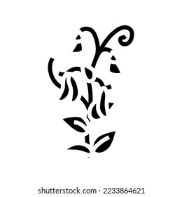pea plant healthy glyph icon vector. pea plant healthy sign. isolated symbol illustration