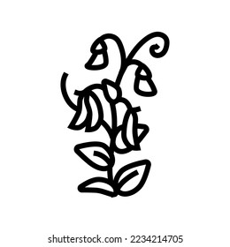 pea plant healthy line icon vector. pea plant healthy sign. isolated contour symbol black illustration
