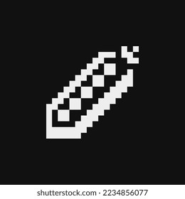 Pea pod emoji, vegetables pixel art icon, isolated vector illustration. Design for stickers, logo, mobile app. Video game assets 80s 1-bit sprite.