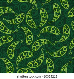 Pea Pod Seamless Background