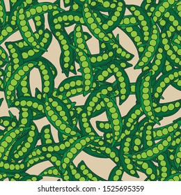 pea pod seamless vector pattern