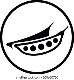 Pea pod vector icon