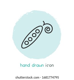 Élément de ligne d'icône Pods. Illustration vectorielle de la ligne d'icône pois isolée sur fond propre pour la conception du logo de votre application mobile web.