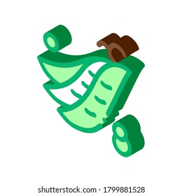 vectores de icono de vástagos de arveja. signo de las vainas isométricas. ilustración de símbolo aislado de color