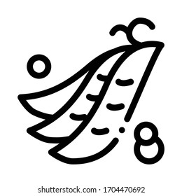 pea pods icon vector. pea pods sign. isolated contour symbol illustration