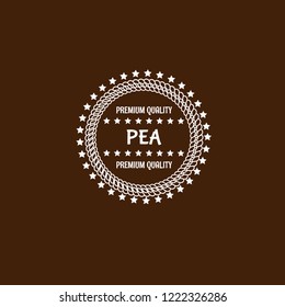 PEA premium quality emblem, label, badge. premium quality package label. vintage stamp. designed for PEA products