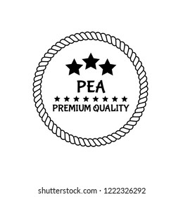 PEA premium quality emblem, label, badge. premium quality package label. vintage stamp. designed for PEA products