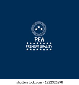 PEA premium quality emblem, label, badge. premium quality package label. vintage stamp. designed for PEA products