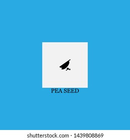 pea seed icon sign signifier vector